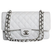 Chanel Classic Flap Bag Leather in White