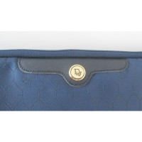 Christian Dior Clutch Bag Canvas in Blue