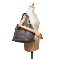 Yves Saint Laurent Tote Bag aus Leder in Khaki
