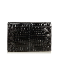 Yves Saint Laurent Clutch Bag Leather in Black