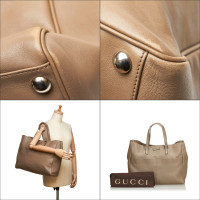 Gucci Tote Bag aus Leder in Beige