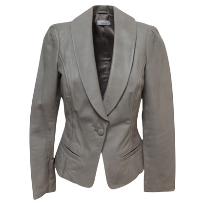 Pinko Jacke/Mantel aus Leder in Grau