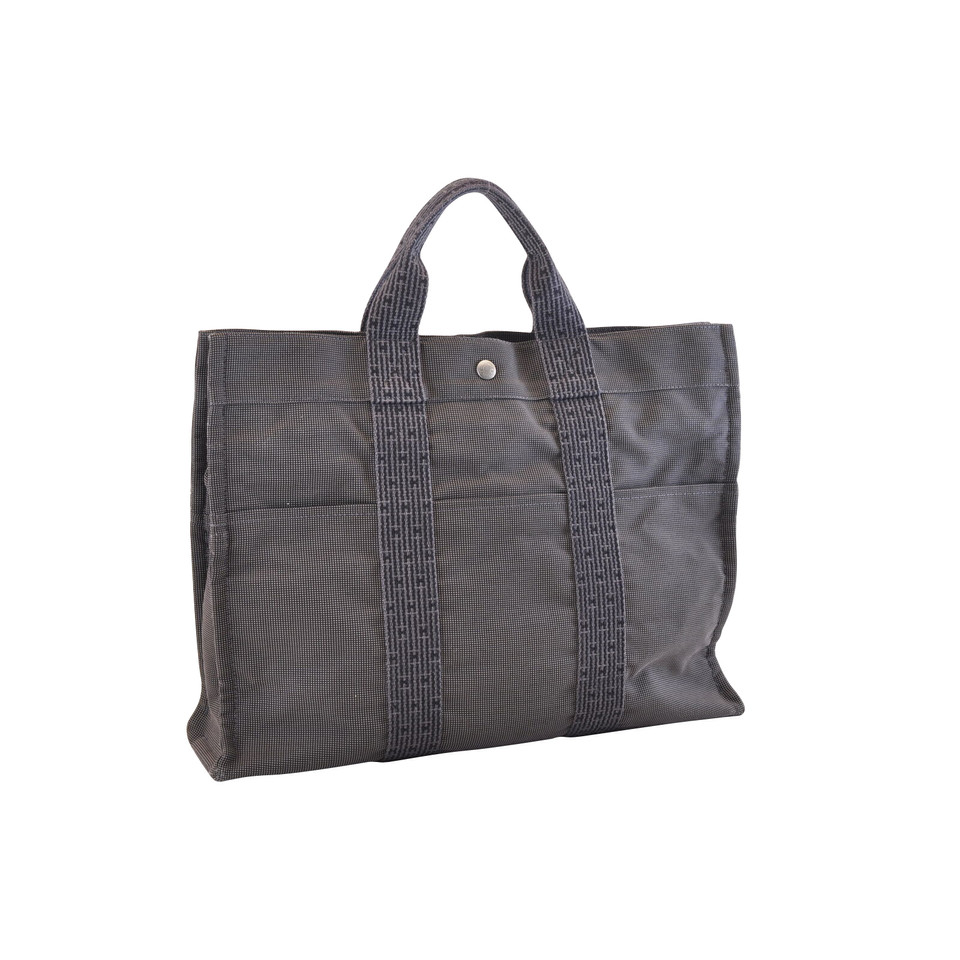 Hermès Fourre Tout Bag aus Baumwolle in Grau