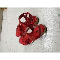 Philippe Model Sandalen aus Leder in Rot