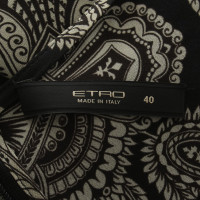 Etro Zijden blouse in zwart / Beige