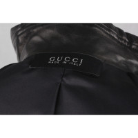 Gucci Oberteil aus Leder in Schwarz