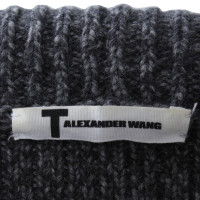T By Alexander Wang Cardigan in grey-Flecked