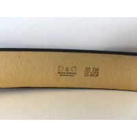 D&G Belt Patent leather in Black