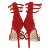 Gianvito Rossi Sandalen aus Wildleder in Rot