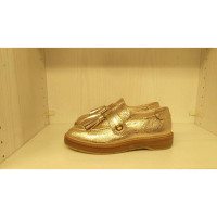 Twin Set Simona Barbieri Slippers/Ballerinas Leather in Gold