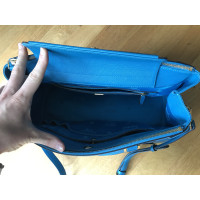 Mcm Handbag Canvas in Turquoise