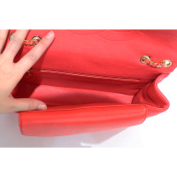 Chanel Classic Flap Bag aus Jersey in Rot