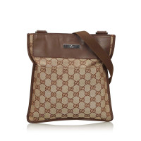 Gucci Borsa a tracolla in Tela in Marrone