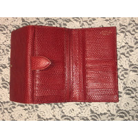 Smythson Täschchen/Portemonnaie aus Leder in Rot