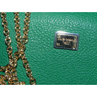 Dolce & Gabbana Clutch aus Leder in Grün