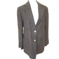 Max Mara Jacke/Mantel aus Leinen in Grau