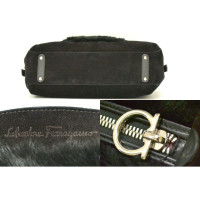 Salvatore Ferragamo Handbag Suede in Black