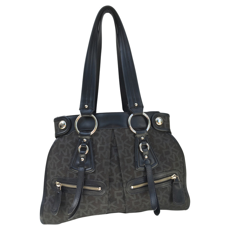 Dkny Canvas/leather handbag