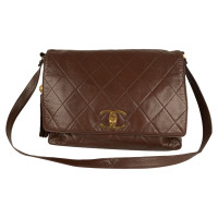 Chanel Flap Bag Leer in Bruin