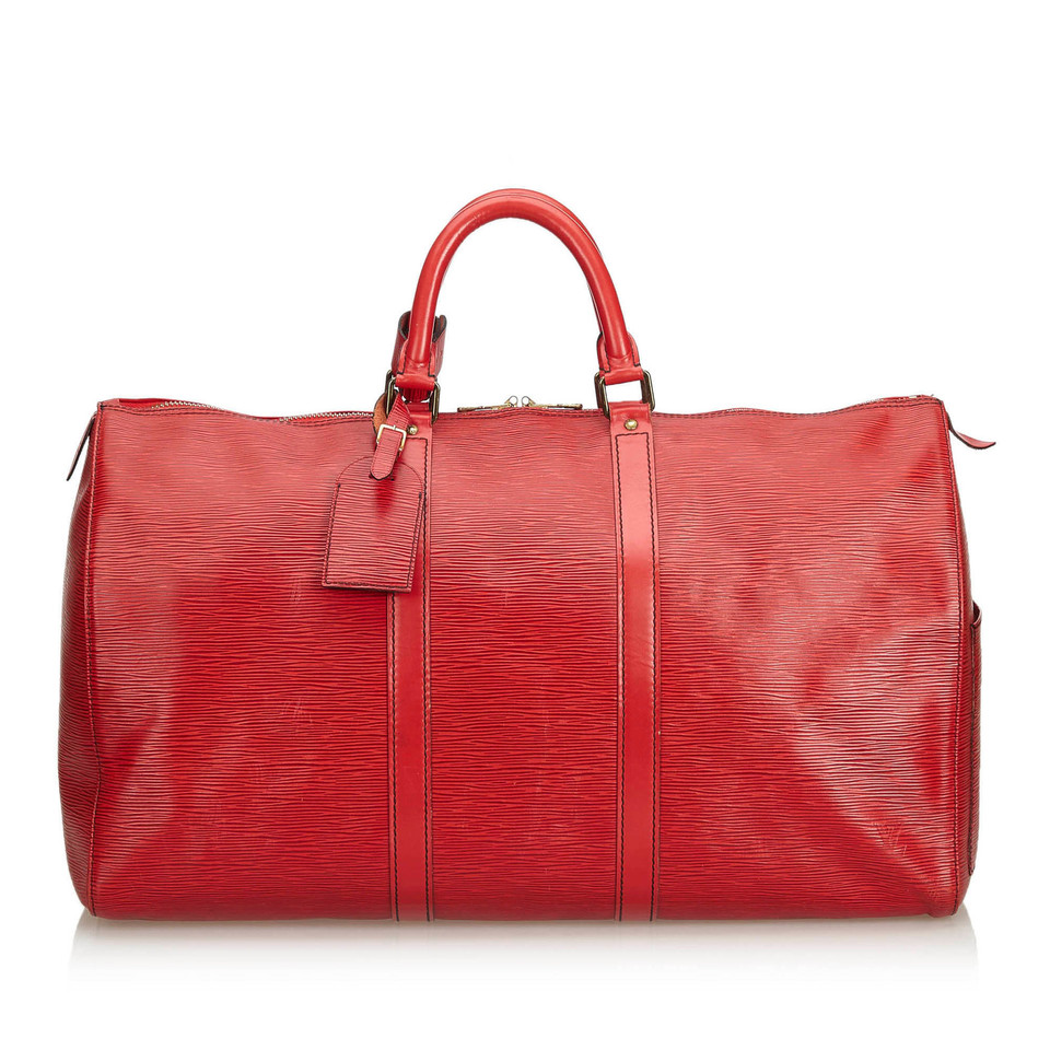Louis Vuitton Keepall Leather in Red