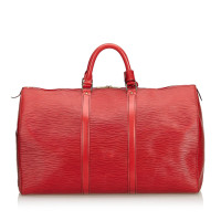 Louis Vuitton Keepall Leather in Red
