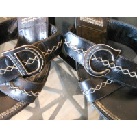 Christian Dior Sandalen aus Leder in Schwarz