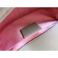 Gucci GG Marmont Velvet Shoulder Bag in Braun