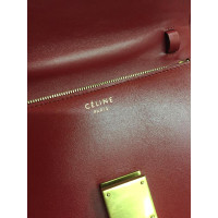 Céline Classic Bag aus Leder in Rot