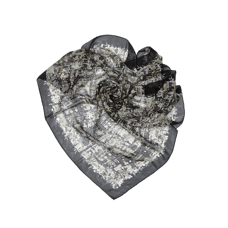 Chanel Scarf/Shawl Silk in Grey