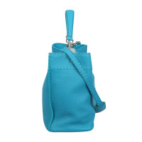 Fendi Shoulder bag Leather in Turquoise