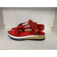 Philippe Model Sandalen aus Leder in Rot