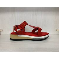 Philippe Model Sandales en Cuir en Rouge