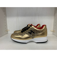 Hogan Trainers Leather in Gold