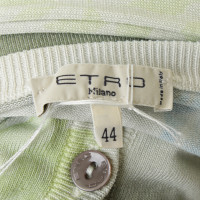 Etro Patterned knit jacket in mint 