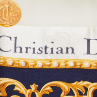 Christian Dior Echarpe/Foulard en Soie en Blanc