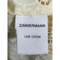 Zimmermann Top Cotton in Cream
