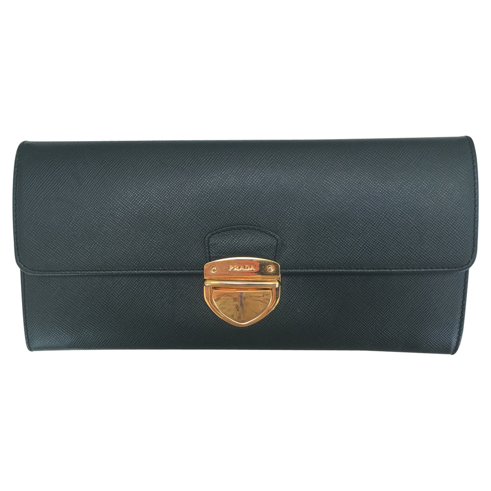 Prada Wallet in dark green