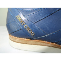 Jimmy Choo Sneakers aus Leder in Blau