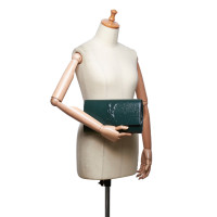 Yves Saint Laurent Clutch Bag Leather in Green