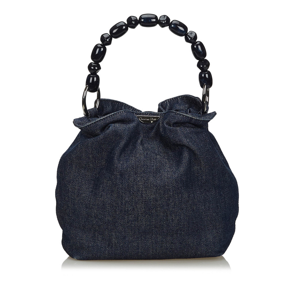 Christian Dior Handbag Jeans fabric in Blue