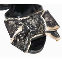Dolce & Gabbana Sandalen Lakleer in Zwart