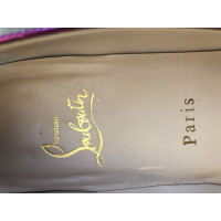 Christian Louboutin Slippers/Ballerinas Leather in Fuchsia