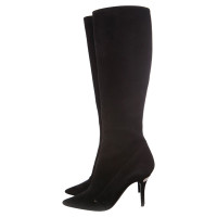 Louis Vuitton black suede boots