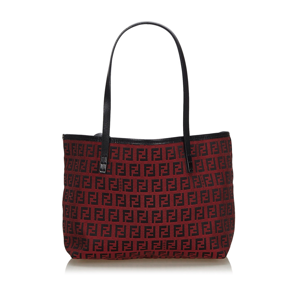 Fendi Tote Bag aus Canvas in Rot