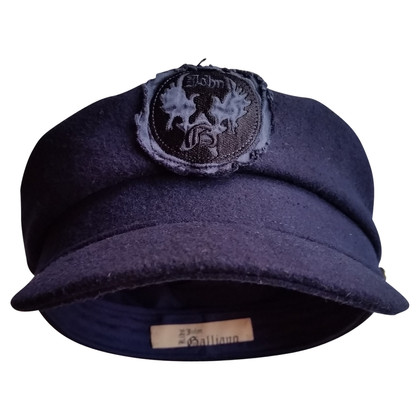 John Galliano Hut/Mütze aus Wolle in Blau