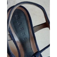 Marni Sandalen aus Wildleder in Blau