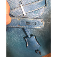 Hermès Birkin Bag aus Leder in Blau