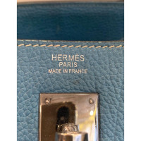 Hermès Birkin Bag aus Leder in Blau