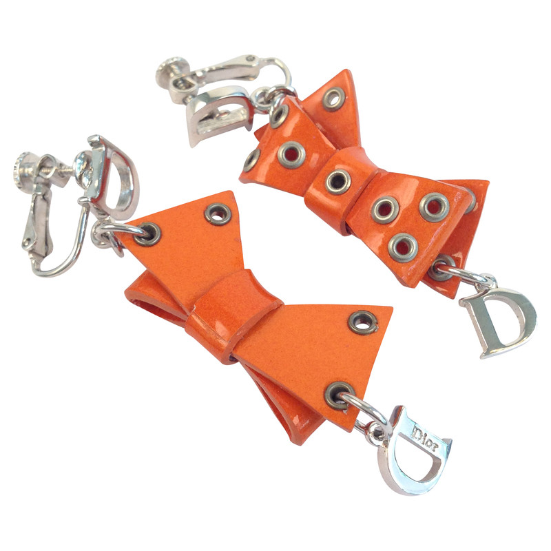 Christian Dior Orange Ohrclips 