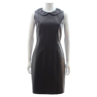 Emporio Armani Kleid aus Leder in Schwarz